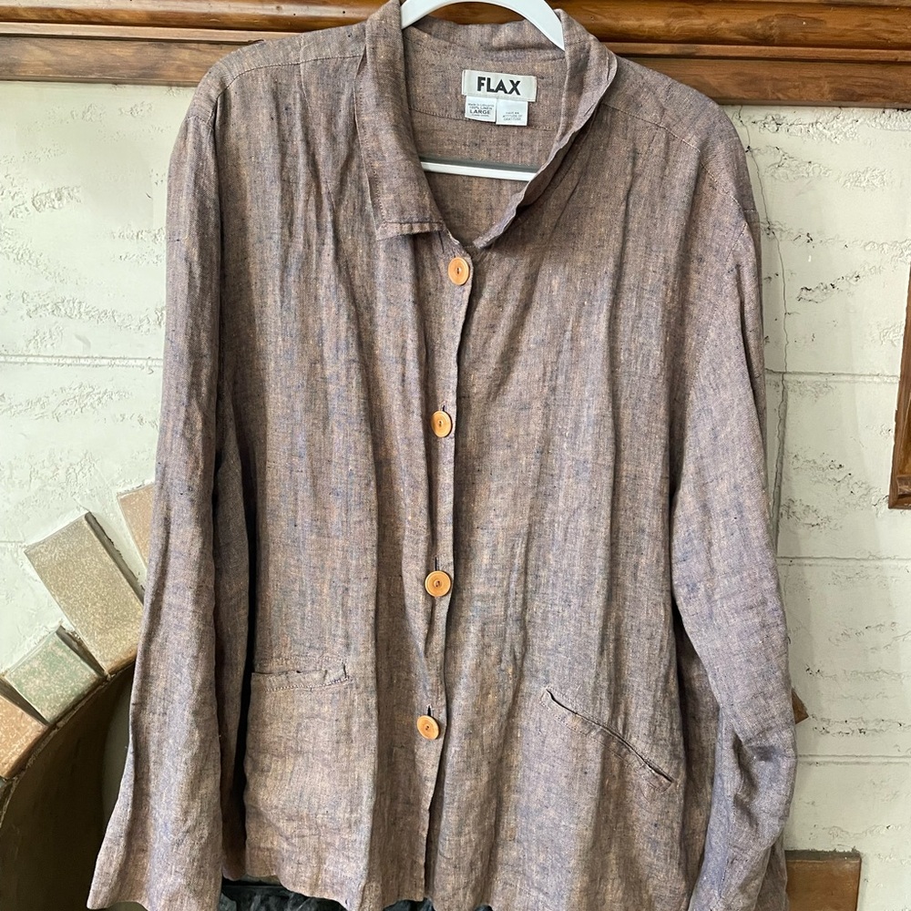 Flax Linen Transitional Linen Jacket / Shirt